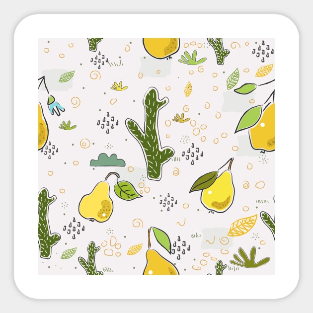 Pears Sticker by Kristina Stellar Scandinavian Land